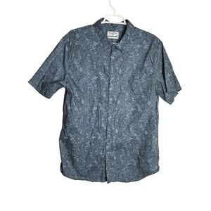 Billabong Mens‎ Sunday Shirt XL Floral Print Tailored Fit Stretch Button Down